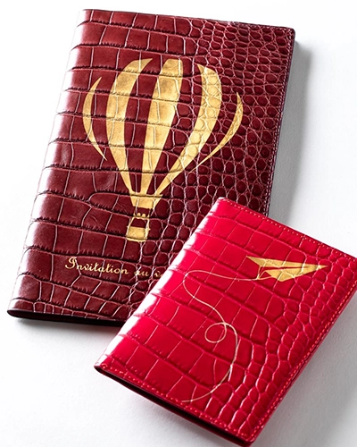 24K Gold Patterns on Alligator Notebook