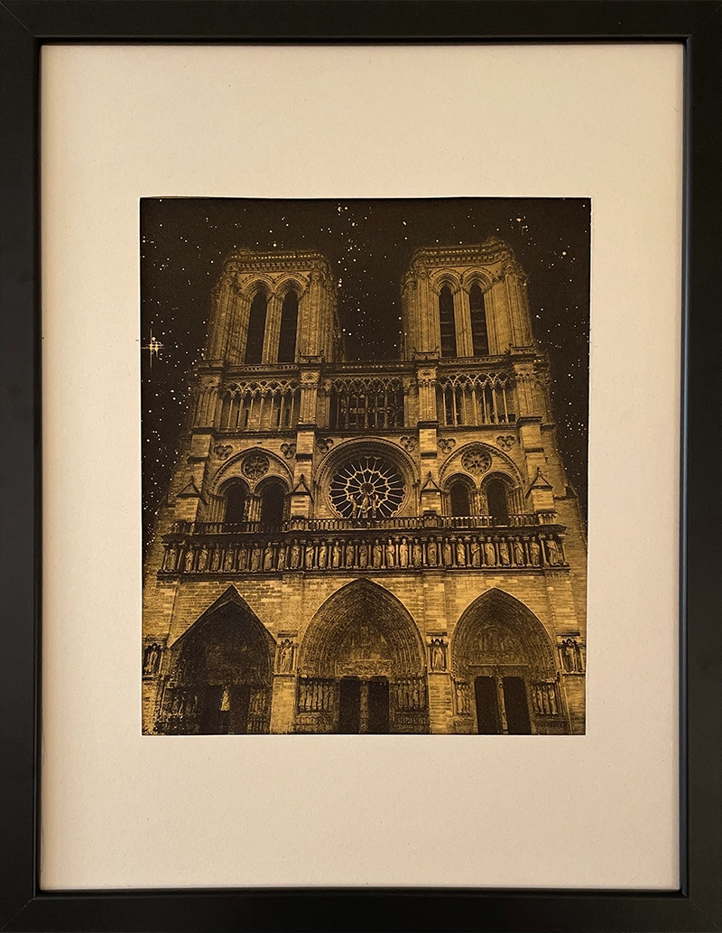 Lumière Retrouvée: artwork by Daumet, 24K Gold Engraving on Calfskin