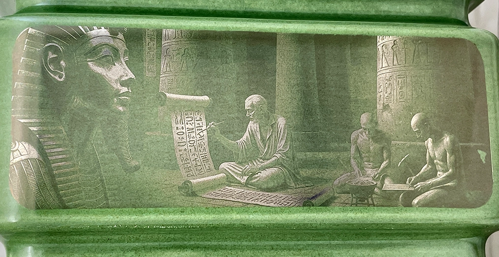 CHRONOS, 18K White engraving on ceramic, Daumet, 2026, Prototype