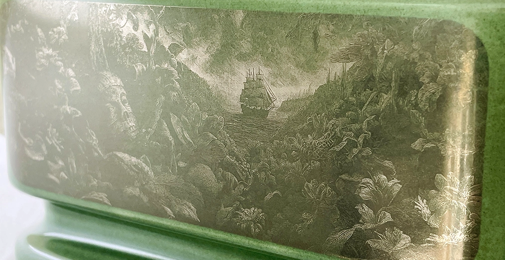 CHRONOS, 18K White engraving on ceramic, Daumet, 2026, Prototype