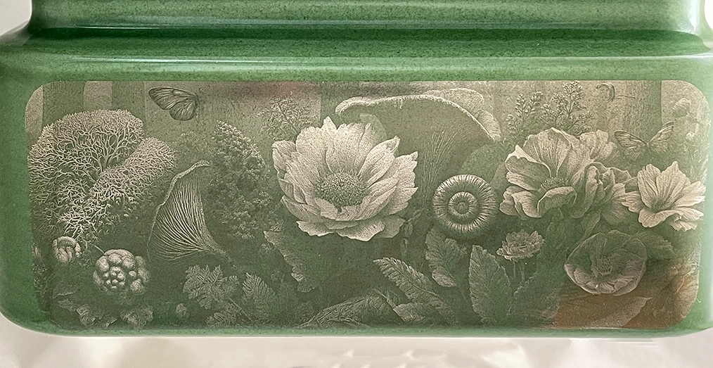 CHRONOS, 18K White engraving on ceramic, Daumet, 2026, Prototype