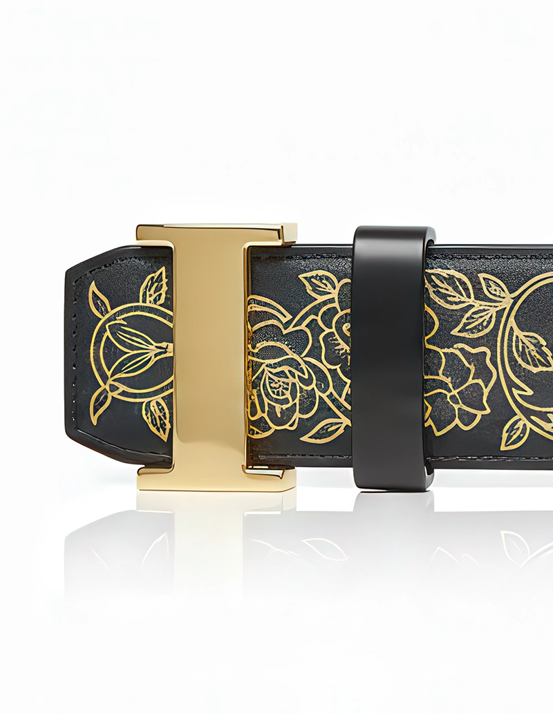 24K Gold Stars on Calfskin Belt by Hermès