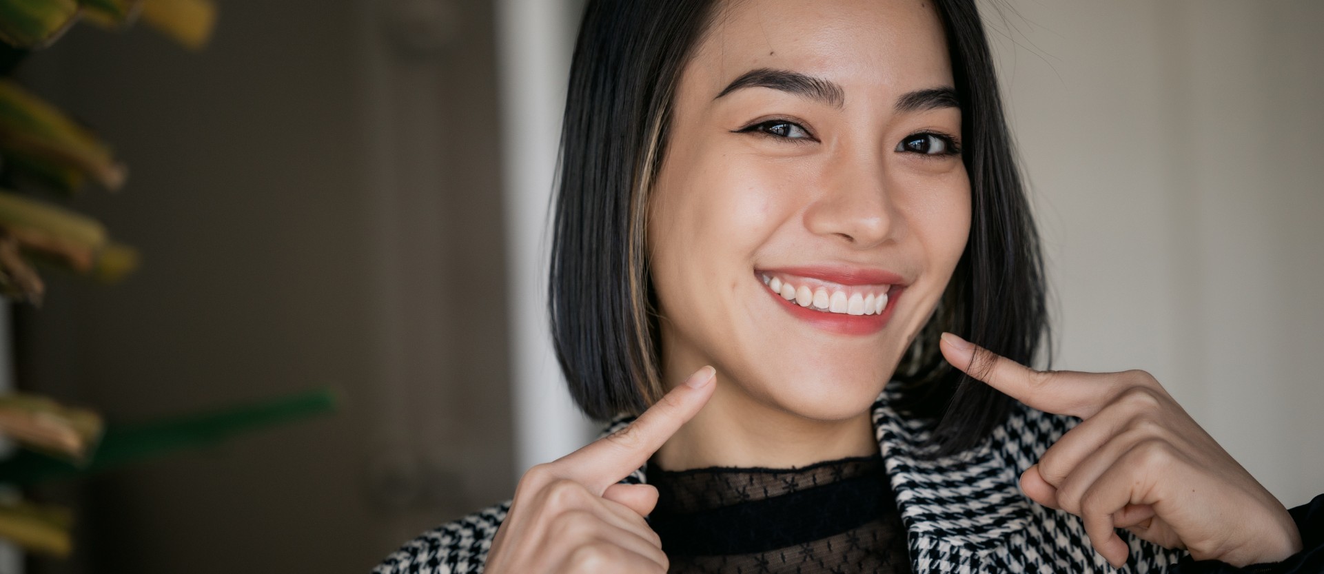 Female patient smiling