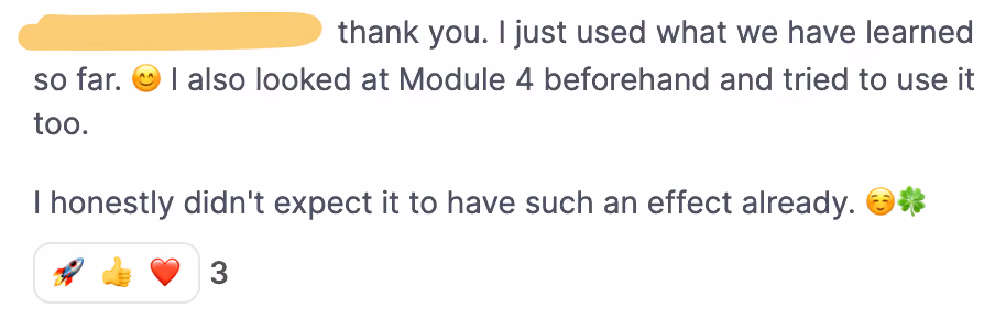 WhatsApp Testimonial Screenshot