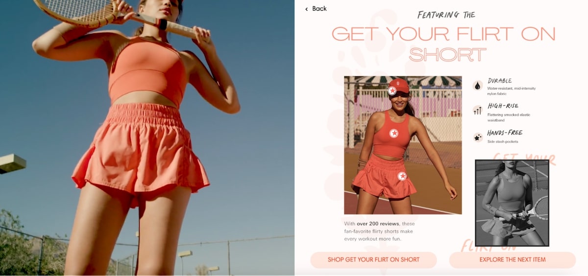 A LookBook featuring tennis players developed by Free People.