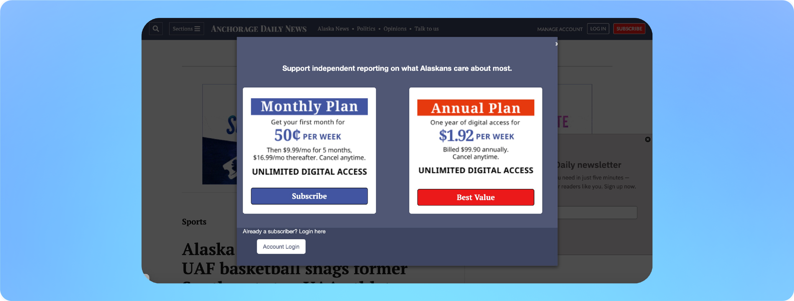 Anchorage Daily News Case Study