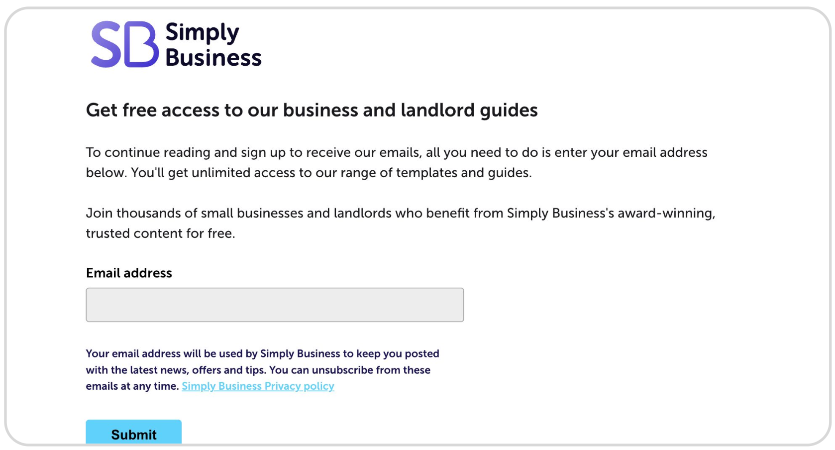 Simply Business Lead Generation