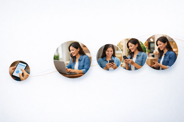 An image representing the journey from zero-party data to agentic execution from the customer point of view.