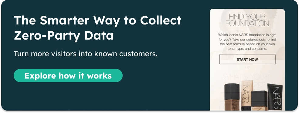 Green BlueConic banner highlighting interactive experiences for collecting zero-party data, featuring platform preview imagery and a demo call-to-action button.