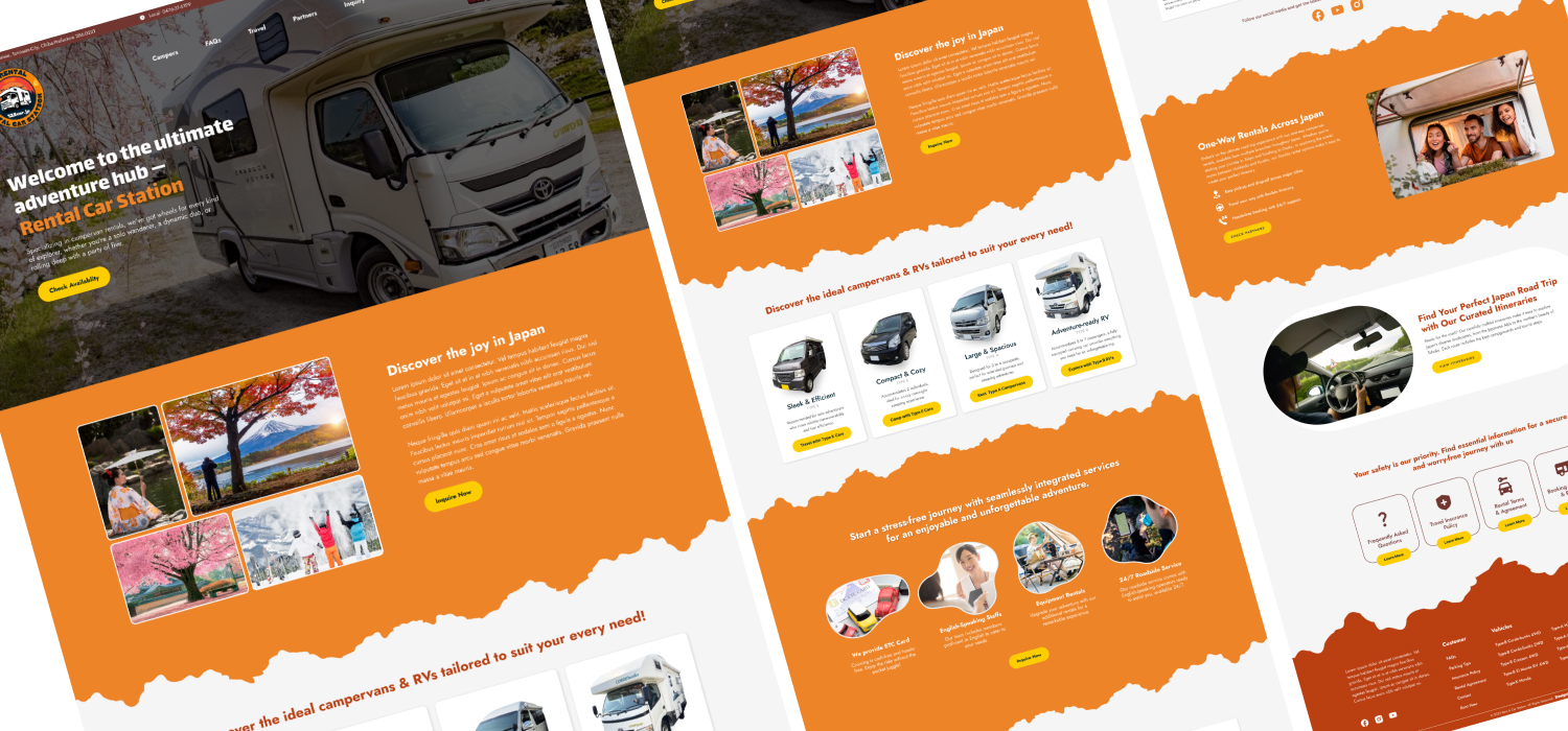 Rental Car Station Website Design