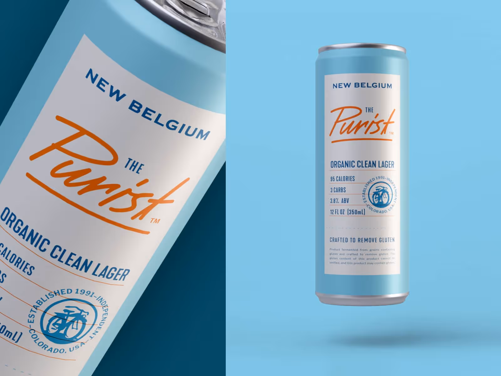 New Belgium Purist brand visuals and product photography