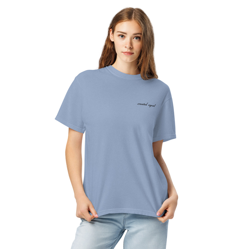 If you’re looking for a thick, structured tee that’s also super soft and breathable—look no further! The unisex garment-dyed heavyweight t-shirt ticks all the boxes and is made of 100% ring-spun cotton. The regular t-shirt style will complement most looks and fit you to a tee.

• 100% ring-spun cotton
• Fabric weight: 6.1 oz/yd² (206.8 g/m²)
• Garment-dyed
• Relaxed fit
• 7/8″ double-needle topstitched collar
• Twill-taped neck and shoulders for extra durability
• Double-needle armhole, sleeve, and bottom hems
• Blank product sourced from Honduras