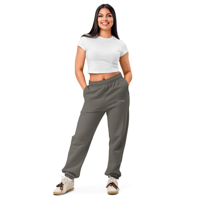 These sweatpants have a 90s vibe, with thick fleece and a roomy, street-style fit. The inside is brushed fleece for softness, and deep side pockets and elastic cuffs make them easy to wear all day.

• 60% cotton, 40% polyester fleece
• Athletic Heather is 94% cotton, 6% polyester fleece
• Fabric weight: 10 oz./yd.² (339 g/m²)
• Relaxed, boxy fit
• Deep side pockets, elastic cuffs, interior drawcord
• Soft brushed fleece inside
• Blank product sourced from Nicaragua