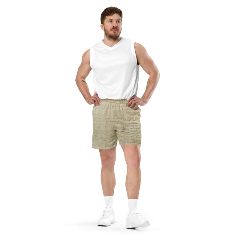 These shorts are the perfect choice for those who need flexibility in their attire. Whether you’re hitting the gym, running errands or enjoying an outdoor activity, they’ll be your trusty companion. Look good, feel good, and stay comfortable, all with the unisex mesh shorts.

•  100% recycled polyester fabric
•  Fabric weight in the EU (may vary by 5%): 5.61 oz./yd.² (190 g/m²)
•  Fabric weight in the US (may vary by 5%): 4.42 oz./yd.² (150 g/m²)
•  Two-way stretch fabric
•  Moisture-wicking material
•  Regular fit
•  UPF50+ protection
•  Elastic waistband
•  The fabric is OEKO-TEX 100 standard certified
•  The recycled content of this product is certified by the Global Recycled Standard (GRS) for EU-manufactured items, and by the Recycled Claim Standard (RCS) for items manufactured in the US