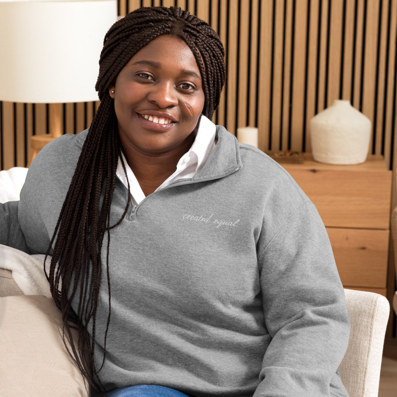 Meet your new go-to pullover for colder weather. Its fleece inside will keep you warm and toasty on chilly days, while its soft texture will make you want to get snuggly. It has a relaxed fit and classic silhouette, so you can style it as streetwear or lounge around at home.

- 65% cotton, 35% polyester
- Carbon Grey color is 55% cotton, 45% polyester
- Soft fleece fabric inside
- Fabric weight: 5.3 oz/yd² (237 g/m²)
- Relaxed fit
- Side-seamed construction
- Matching color zipper
- Ribbed cuffs and waistband