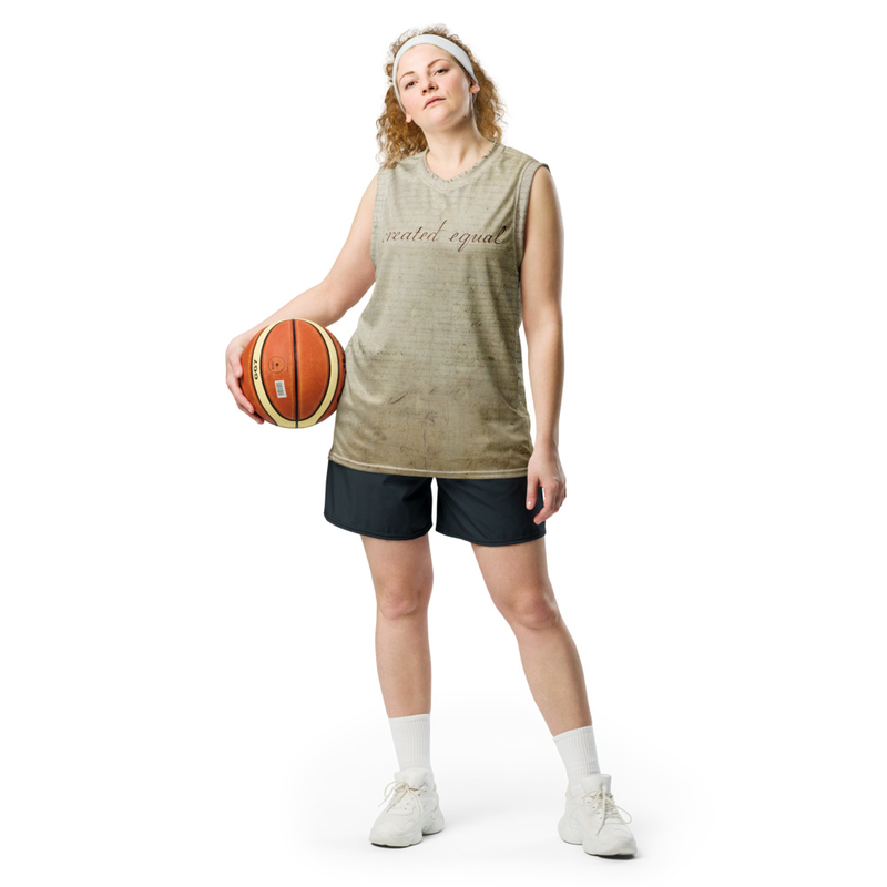 Looking for a basketball jersey that will take your game to the next level? Look no further! Made with recycled polyester fabric, this jersey is designed to keep you cool and dry even in the heat of competition. Style it as a streetwear piece and turn heads both on and off the court.

•  100% recycled polyester fabric
•  Fabric weight in the EU (may vary by 5%): 5.61 oz./yd.² (190 g/m²)
•  Fabric weight in the US (may vary by 5%): 4.42 oz./yd.² (150 g/m²)
•  Two-way stretch fabric
•  Moisture-wicking material
•  Regular fit
•  UPF50+ protection
•  Side panels that can be designed
•  The fabric is OEKO-TEX 100 standard certified
•  The recycled content of this product is certified by the Global Recycled Standard (GRS) for EU-manufactured items, and by the Recycled Claim Standard (RCS) for items manufactured in the US