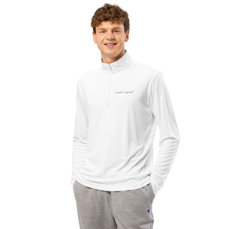 This ultra-light quarter-zip pullover keeps you cool and dry whether you’re playing a match or running errands. With its smooth fit, clean zip, and no-fuss cuffs and hem, it layers like a dream. It’s also color-locking, moisture-wicking, odor-resistant, and super comfy.

• 100% polyester
• Fabric weight: 3.8 oz/yd² (110 g/m²)
• Moisture-wicking and odor-resistant material
• Regular fit
• Cadet collar
• Color-matching zipper
• Blank product sourced from Madagascar
