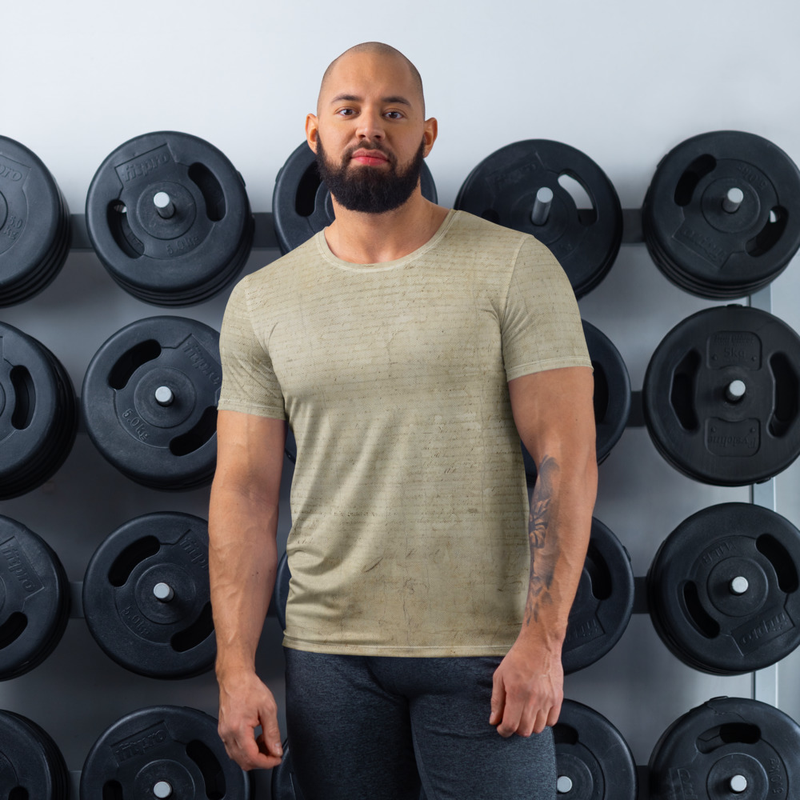 A t-shirt perfect for all kinds of workouts. Its moisture management is sure to keep athletes dry and comfortable even during the most vigorous of workouts.

• 92% polyester, 8% spandex (in the US)
• 90% polyester, 10% elastane (in the EU)
• Fabric weight: 4.42 oz/yd² (150 g/m²), weight may vary by 5%
• Very soft four-way stretch sports mesh fabric 
• Comfortable fit
• Overlock and coverstitch
• UPF 50+ protection
• Blank product components sourced from China