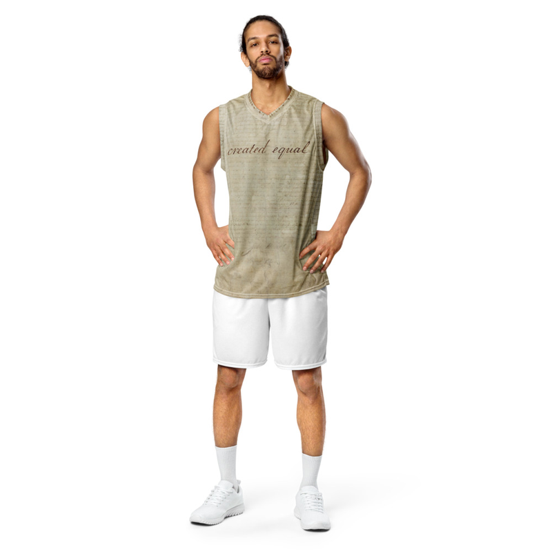 Looking for a basketball jersey that will take your game to the next level? Look no further! Made with recycled polyester fabric, this jersey is designed to keep you cool and dry even in the heat of competition. Style it as a streetwear piece and turn heads both on and off the court.

•  100% recycled polyester fabric
•  Fabric weight in the EU (may vary by 5%): 5.61 oz./yd.² (190 g/m²)
•  Fabric weight in the US (may vary by 5%): 4.42 oz./yd.² (150 g/m²)
•  Two-way stretch fabric
•  Moisture-wicking material
•  Regular fit
•  UPF50+ protection
•  Side panels that can be designed
•  The fabric is OEKO-TEX 100 standard certified
•  The recycled content of this product is certified by the Global Recycled Standard (GRS) for EU-manufactured items, and by the Recycled Claim Standard (RCS) for items manufactured in the US