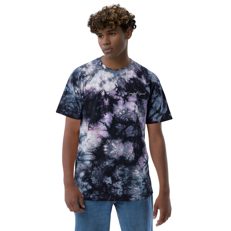 Meet your next streetwear essential—the oversized tie-dye t-shirt. The tee has a cool, relaxed fit and is highly durable thanks to its heavyweight cotton material. Join the tie-dye trend and order it for yourself today.

• 100% US grown cotton
•  Fabric weight: 7.5 oz/yd² (254 g/m²)
•  Oversized fit
•  Ribbed neck
•  Blank product sourced from Honduras