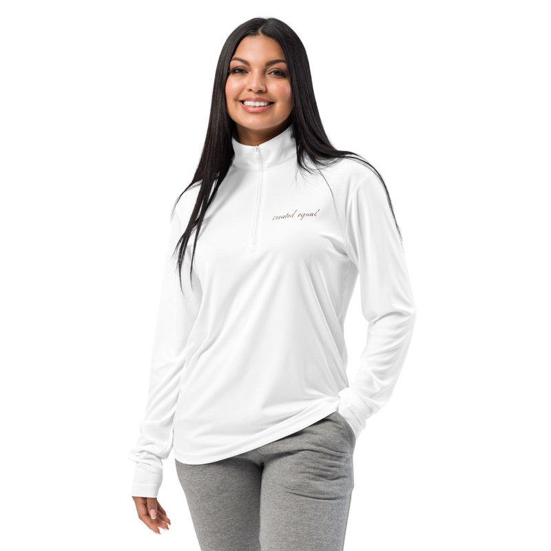 This ultra-light quarter-zip pullover keeps you cool and dry whether you’re playing a match or running errands. With its smooth fit, clean zip, and no-fuss cuffs and hem, it layers like a dream. It’s also color-locking, moisture-wicking, odor-resistant, and super comfy.

• 100% polyester
• Fabric weight: 3.8 oz/yd² (110 g/m²)
• Moisture-wicking and odor-resistant material
• Regular fit
• Cadet collar
• Color-matching zipper
• Blank product sourced from Madagascar