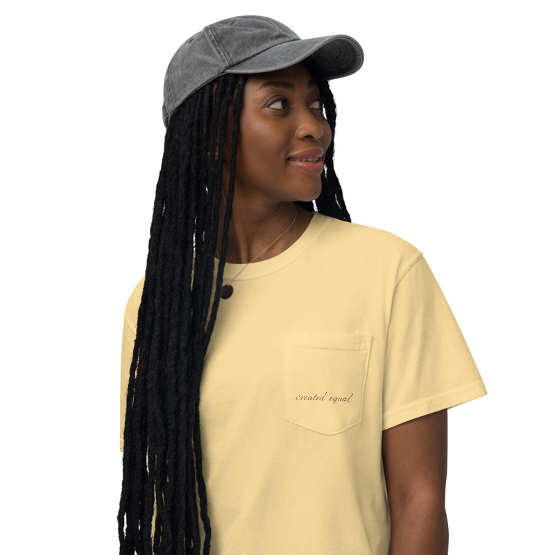 Achieve the ultimate relaxed look with the unisex garment-dyed pocket t-shirt. The shirt’s made of 100% ring-spun cotton that’s super soft and breathable. The heavyweight material ensures a structured fit that will complement your casual and athletic outfits. Plus, it has a cute pocket detail!

• 100% ring-spun cotton
• Fabric weight: 6.1 oz/yd² (206.8 g/m²)
• Garment-dyed, pre-shrunk fabric
• Yarn diameter: 20 singles
• Relaxed fit
• Twill-taped neck and shoulders for extra durability
• Double-needle armhole, sleeve, and bottom hems
• Single-needle left chest pocket with double-needle hem
• 7/8″ double-needle topstitched collar
• Signature twill label that matches the color of the garment
• Blank product sourced from Honduras