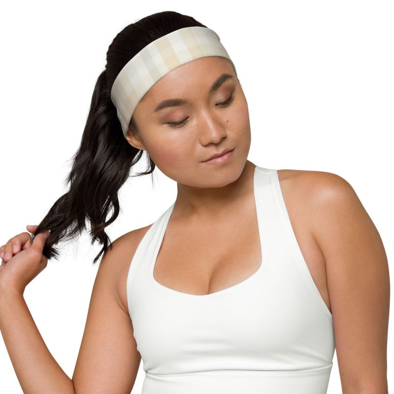 This soft, stretchy headband adds that extra bit of comfort for your workouts, while also being stylish enough to rock with a Friday-night look. Don’t miss out on getting your own!

• 75% recycled polyester, 25% elastane for production in the US/Mexico
• 82% polyester, 18% elastane for production in Latvia
• Fabric weight: 6.64 oz./yd.² (225 g/m²) in the US/Mexico
• Fabric weight: 6.78 oz./yd.² (230 g/m²) in Latvia
• Moisture-wicking
• Blank product components sourced from Mexico and China