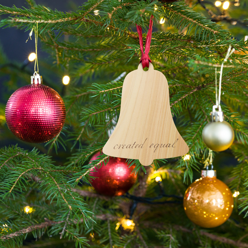 Add a cozy vibe to your home with these double-sided wooden ornaments. Made from Hinoki wood, they’re durable yet lightweight and soft to the touch.

• Material: solid, natural Hinoki wood
• Ornament thickness 0.37″ (9 mm)
• Comes with a red paper ribbon and a hole to thread it through
• Magnetic back
• Two-sided print 
• Product sourced from Korea

Disclaimers: 
• This product is made from natural wood, so darker-colored wooden knots and other slight imperfections may appear anywhere on the ornament.
• Due to the characteristics of Hinoki wood, it’s expected to have naturally occurring resin on these wooden ornaments.

Important: This product cannot be shipped to South Korea, Hong Kong, Taiwan, Japan, or Singapore. If your shipping address is in these regions, please choose a different product.