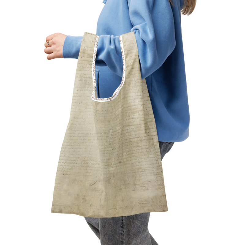 Replace single-use plastic bags with this stylish, handy shopping bag that you can keep in your purse or pocket. It’s light yet sturdy, and has handles as part of the construction for extra durability.

• 100% polyester
• 4.13 oz/yd² (140 g/m²)
• Bag size: 16.9″ × 17.5″ (43 cm × 44.5 cm)
• Handle length: 7.7″ (19.5 cm), width 2″ (5 cm)
• Open main compartment
• Blank product sourced from China