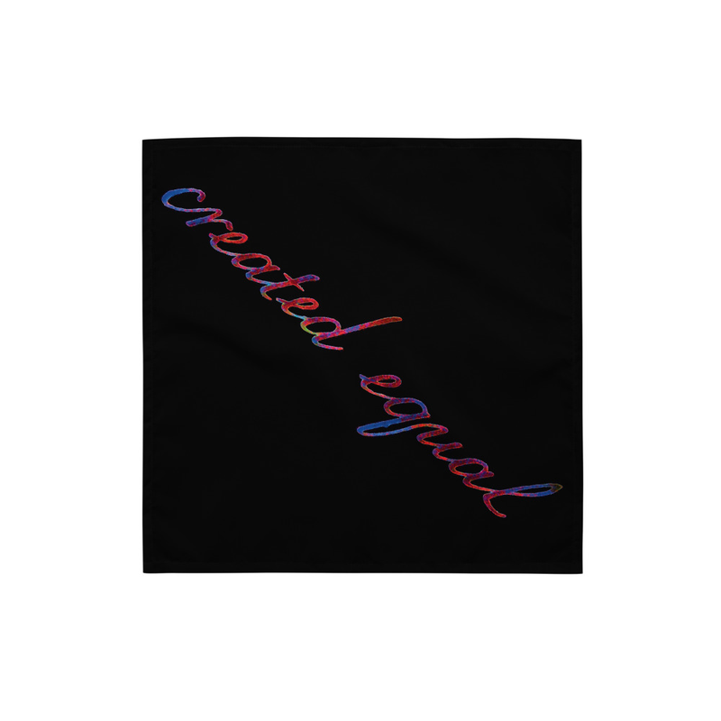 Get ready to make a statement with this all-over print bandana. Mix up your outfits by using this as a headband, necktie, or armband. In fact, why not get a second bandana to match your pet? Grab a few and hit the streets in style!

• Fabric composition in the EU: 65% recycled polyester, 35% polyester
• Fabric composition in the US: 100% recycled polyester
• Fabric weight in the EU: 2.95 oz./yd.² (100 g/m²)
• Fabric weight in the US: 3.24 oz./yd.² (110 g/m²)
• Fabric specifications in the EU: Breathable; moisture-wicking material with UPF50+ protection
• Lightweight and soft to the touch
• Double-folded edges
• Single-sided print
• Multifunctional 
• The fabric is OEKO-TEX 100 standard certified
• The recycled content of this product is certified under GRS (Global Recycled Standard)
• Blank product components sourced from China/Mexico

Important sizing information: the smallest bandana size is made for small pets and won’t fit a grown-up. Please choose the medium or large size if you’re ordering for a grown-up.