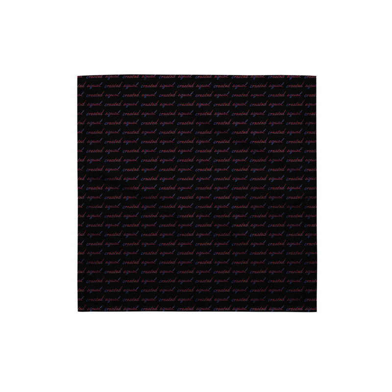 Get ready to make a statement with this all-over print bandana. Mix up your outfits by using this as a headband, necktie, or armband. In fact, why not get a second bandana to match your pet? Grab a few and hit the streets in style!

• Fabric composition in the EU: 65% recycled polyester, 35% polyester
• Fabric composition in the US: 100% recycled polyester
• Fabric weight in the EU: 2.95 oz./yd.² (100 g/m²)
• Fabric weight in the US: 3.24 oz./yd.² (110 g/m²)
• Fabric specifications in the EU: Breathable; moisture-wicking material with UPF50+ protection
• Lightweight and soft to the touch
• Double-folded edges
• Single-sided print
• Multifunctional 
• The fabric is OEKO-TEX 100 standard certified
• The recycled content of this product is certified under GRS (Global Recycled Standard)
• Blank product components sourced from China/Mexico

Important sizing information: the smallest bandana size is made for small pets and won’t fit a grown-up. Please choose the medium or large size if you’re ordering for a grown-up.