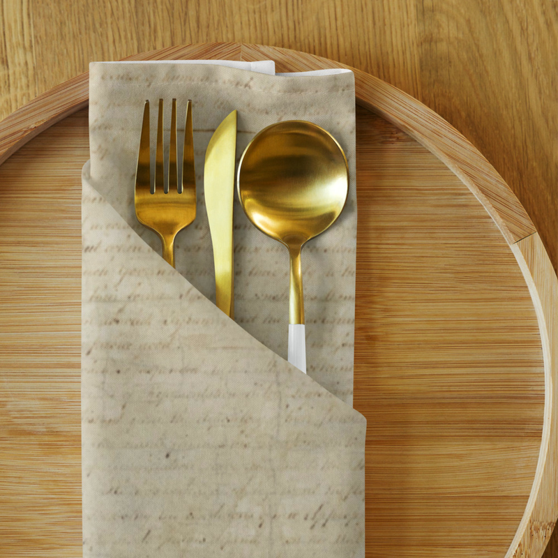 Revamp your dining experience with our custom cloth napkin set. Every pack comes with 4 soft, lightweight, and pliable napkins, each with a unique design for that personal touch. Great for special dinners or everyday use, these napkins add a dash of design and comfort to any mealtime. 

• 100% polyester 
• Soft-to-the-touch broadcloth fabric
• 20″ x 20″ (50.8 cm x 50.8 cm) 
• Printed top with non-printed white bottom 
• Hemmed on all sides