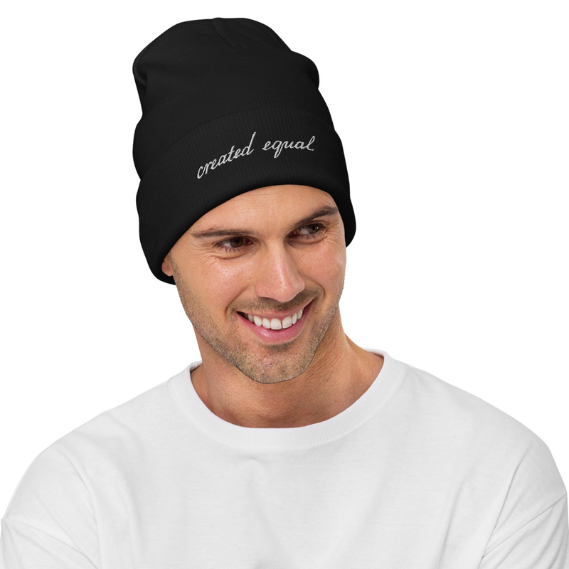The perfect beanie has arrived! This embroidered beauty has a snug fit that ensures you're going to feel cozy and warm whatever you're doing.

• 60% cotton, 40% acrylic
• Breathable cotton blend
• Form-fitting shape
• One size fits most