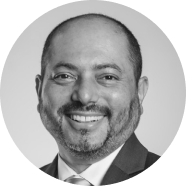 Black and white headshot of Arjun Iyer