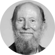 Black and white headshot of Prof. Richard Sutton