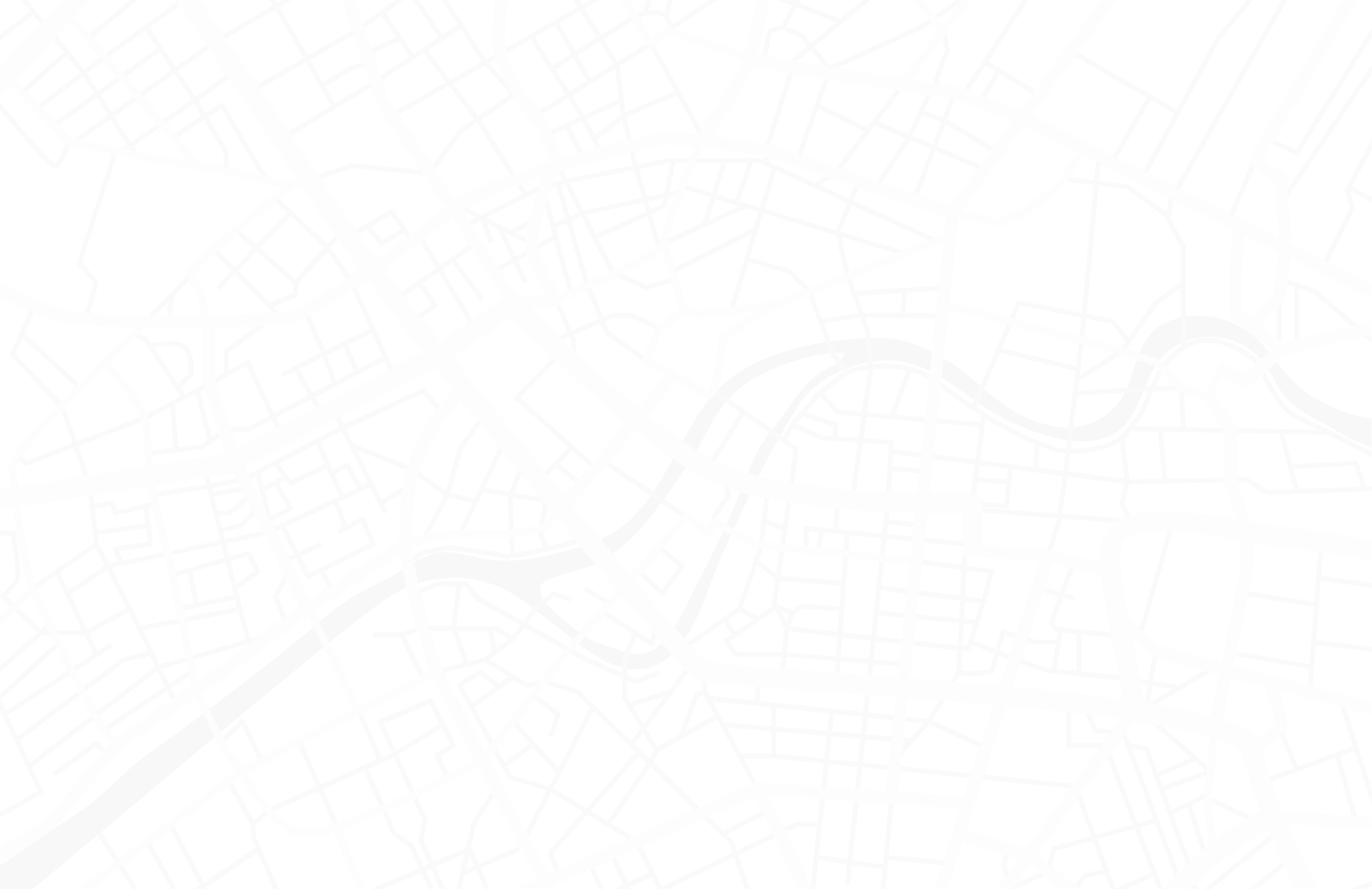 Abstract grayscale city map design with roads and a winding river.