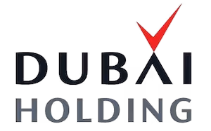 Dubai Holding logo with a red checkmark integrated above the letter A.