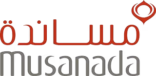 Musanada logo with Arabic text and a red geometric symbol above.