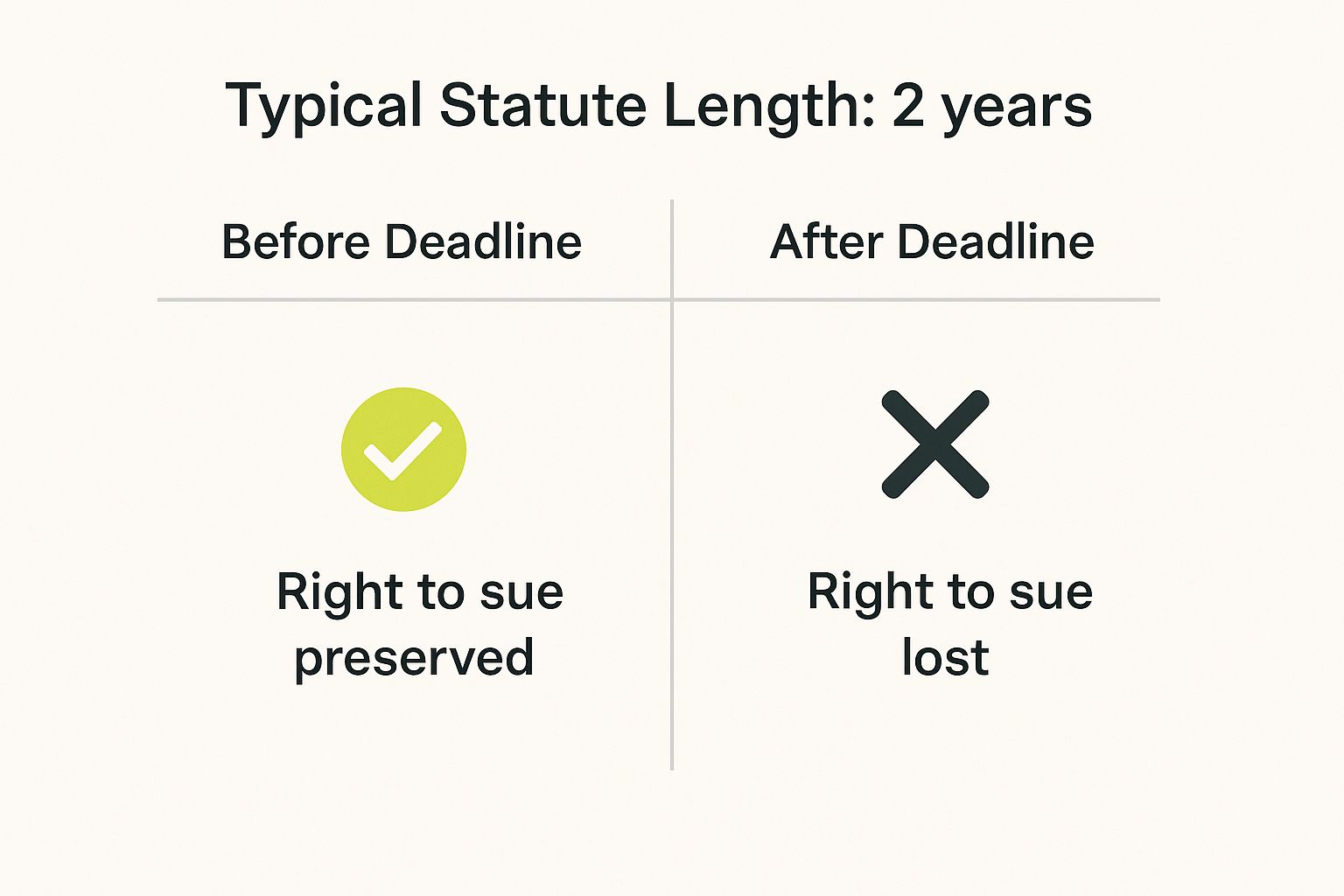 Infographic about statute of limitations personal injury