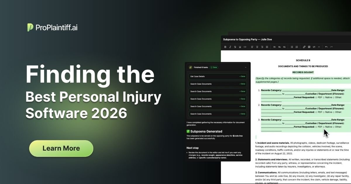 Finding the Best Personal Injury Law Software 2026