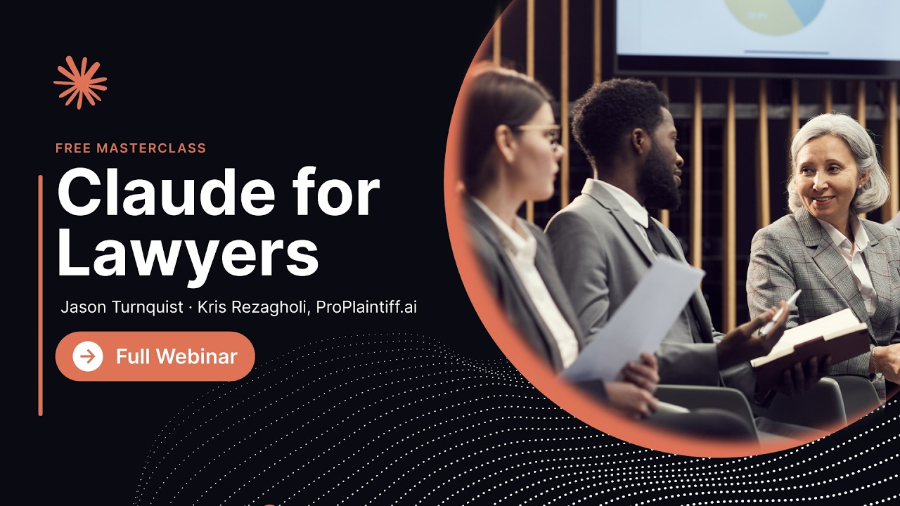 Claude AI for Lawyers webinar cover