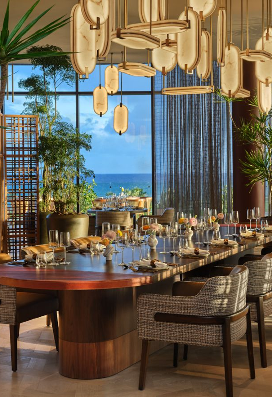Resort interior hallway