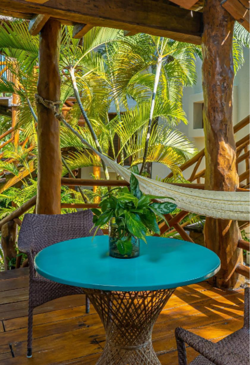 Resort interior hallway
