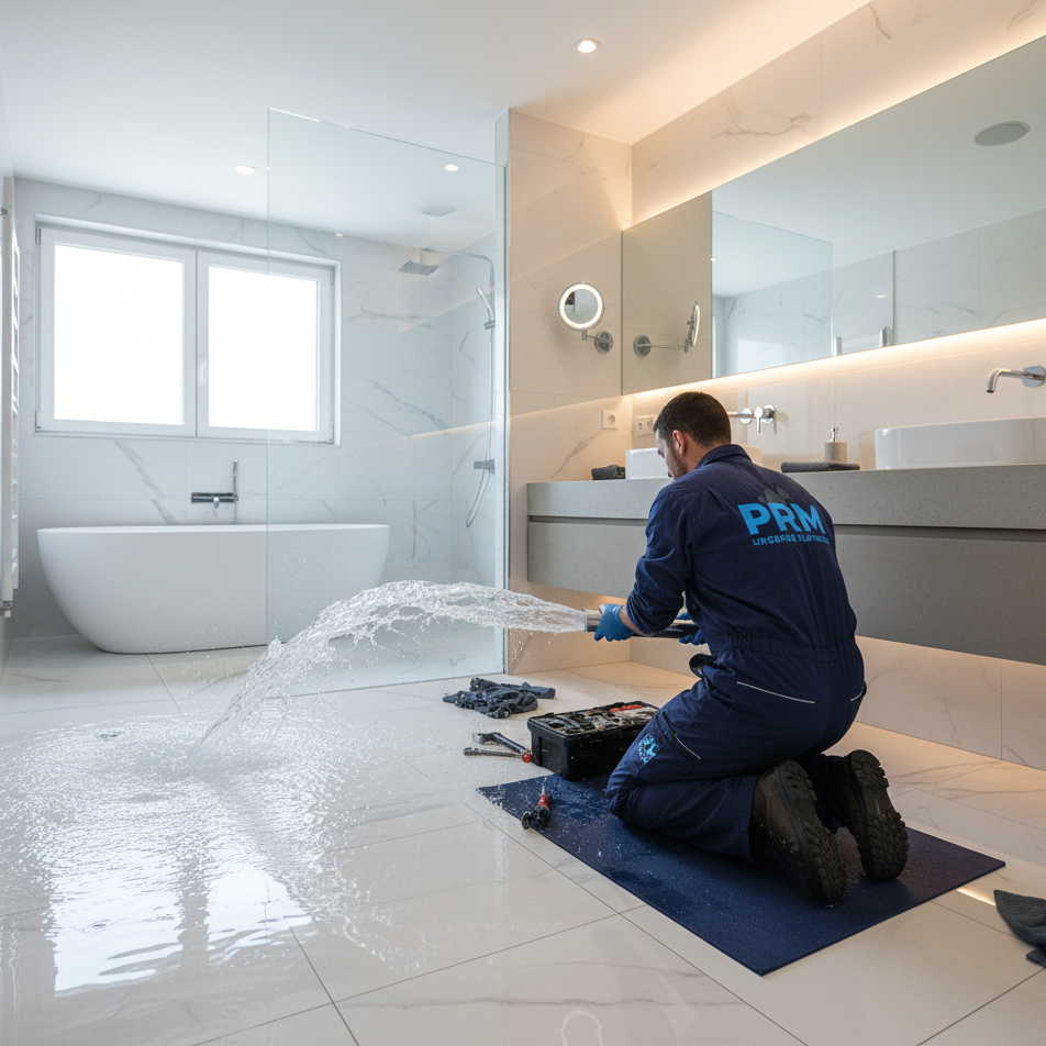image of plumber fixing a sink