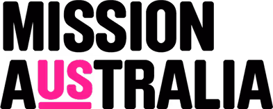 Logo with bold magenta letters 'US' and an underline beneath them.