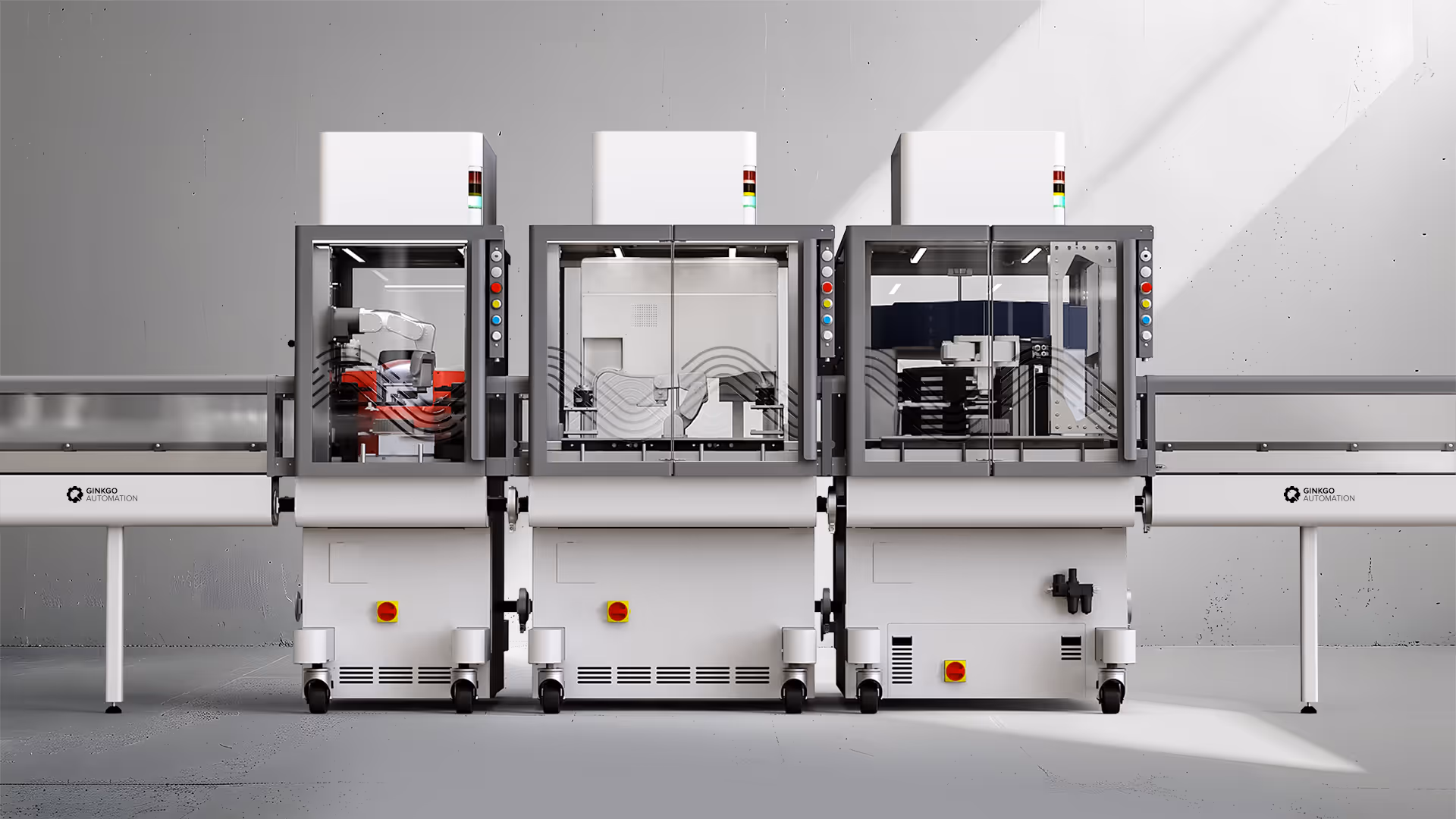 rendering of three different sized RACs 