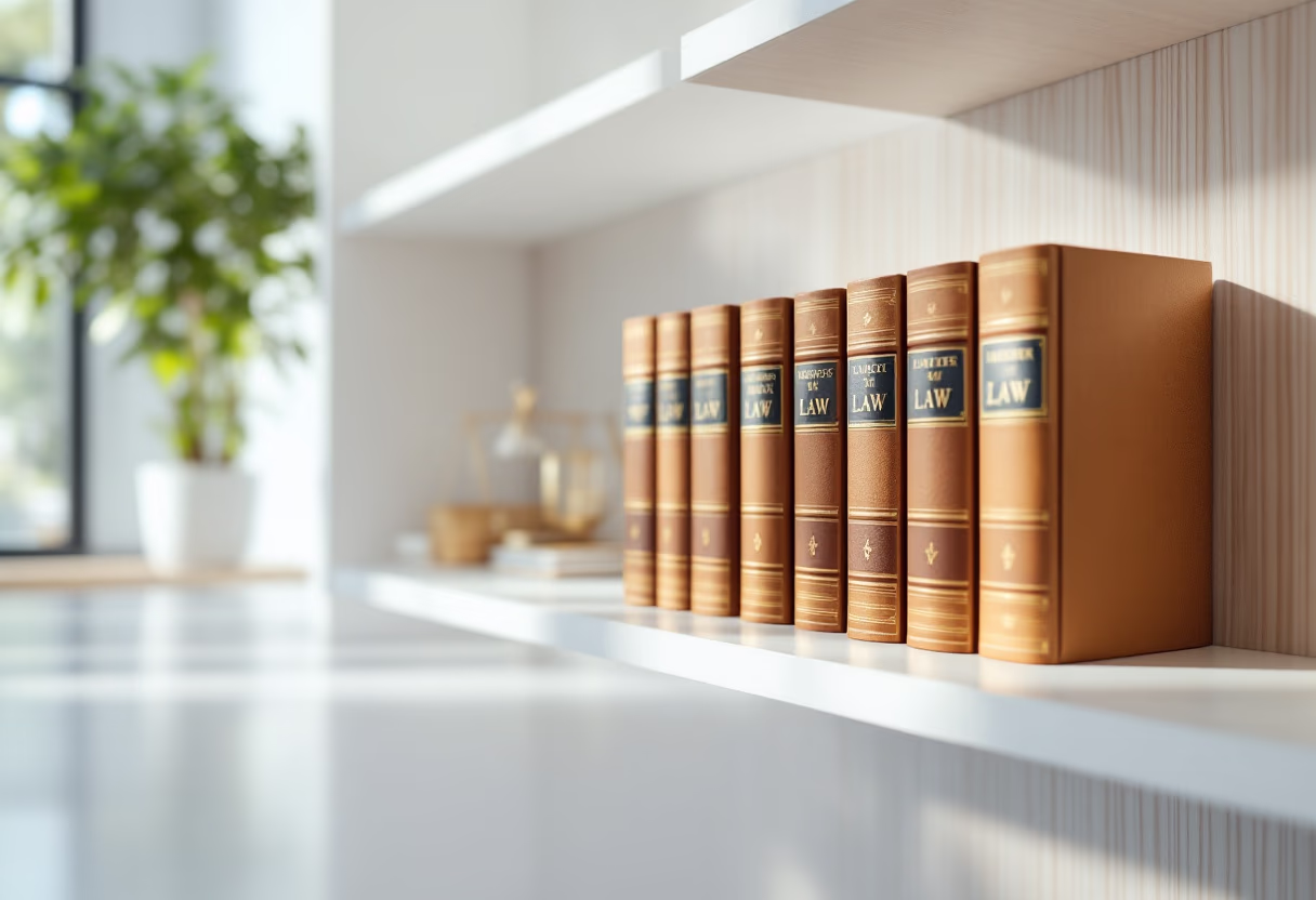 image of law books on shelf