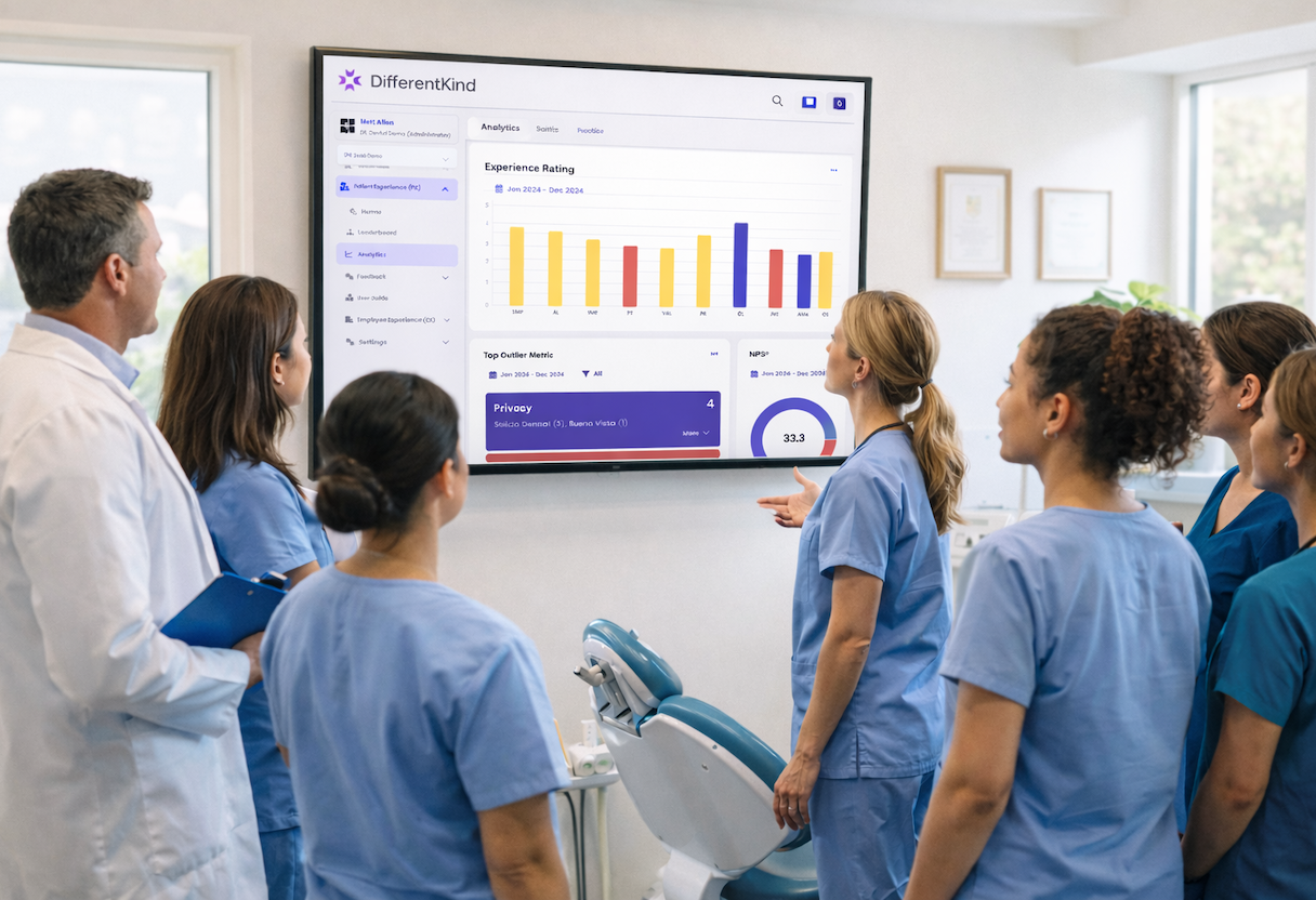 [interface] image of ai software on a tablet with hospital setting background (for an ai healthcare company)
