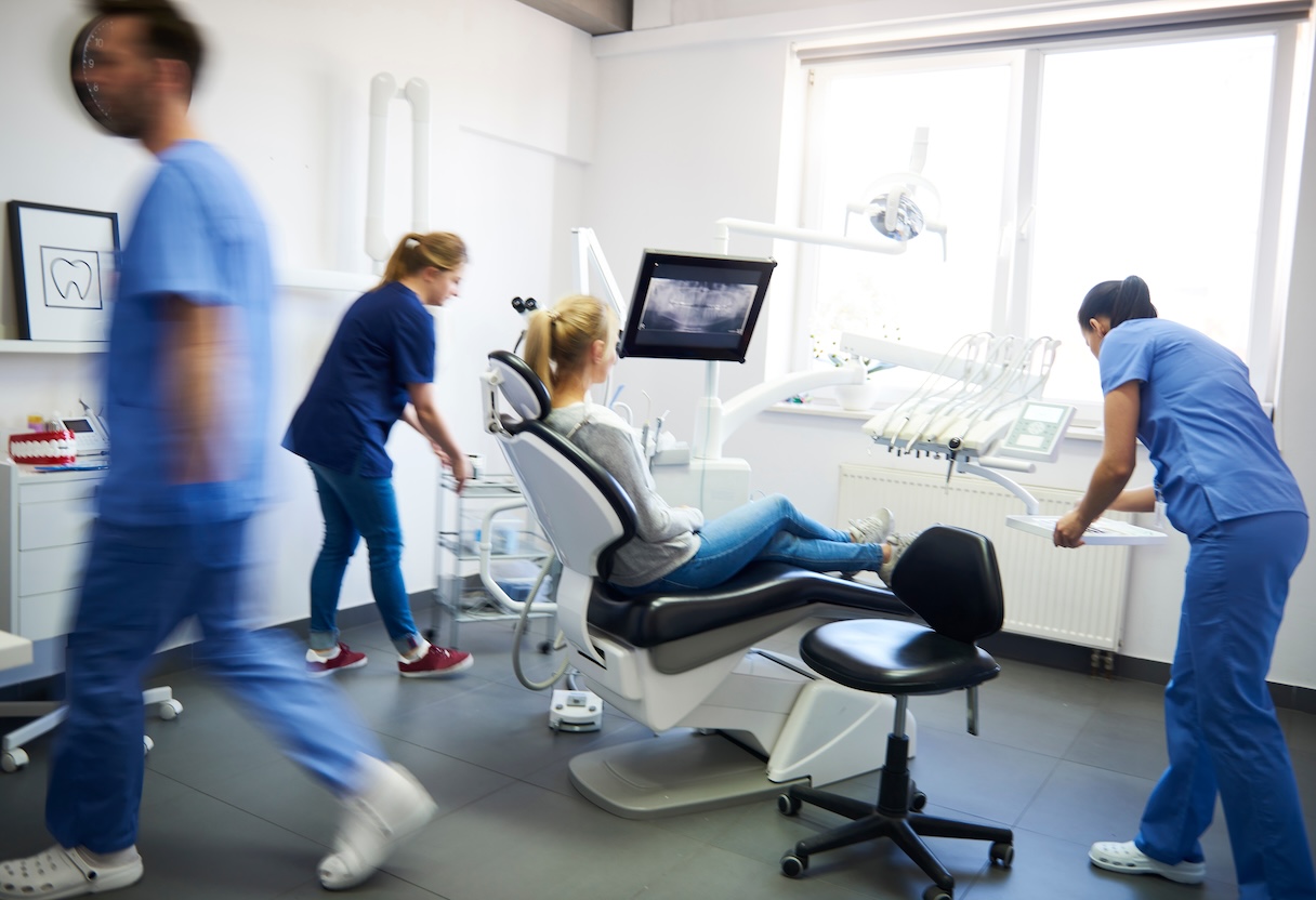 close-up of a state-of-the-art dental chair