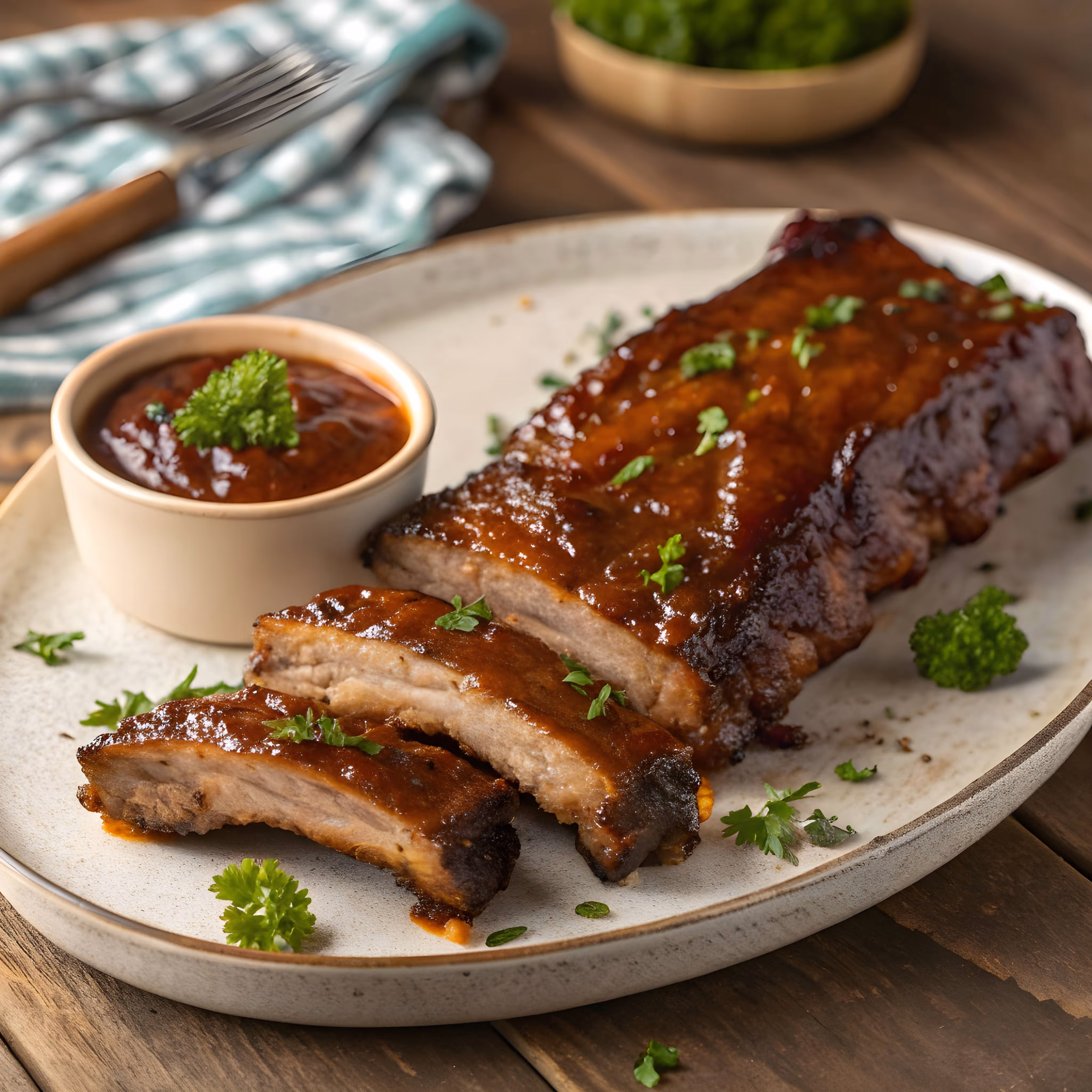 Uitgebreid buffet met kibbeling, kipsaté, rib fingers, friet, salades en nagerechten.